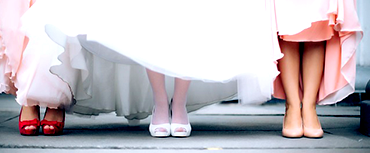 Three ladies wearing dress